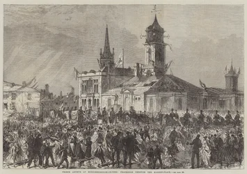 Prins Arthur ved Middlesborough-on-Tees, procession gennem markedspladsen
